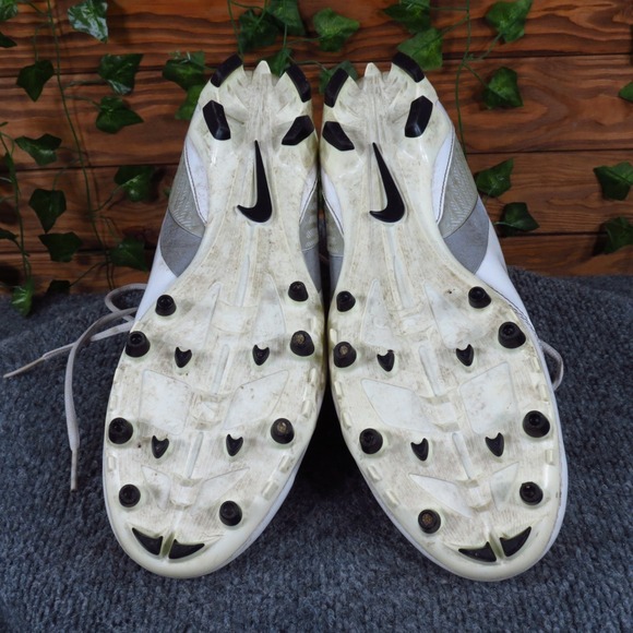 Nike‎ Alpha Speed TD Men Football Cleat Size 12 Athletic White Silver Synthetic main image 4